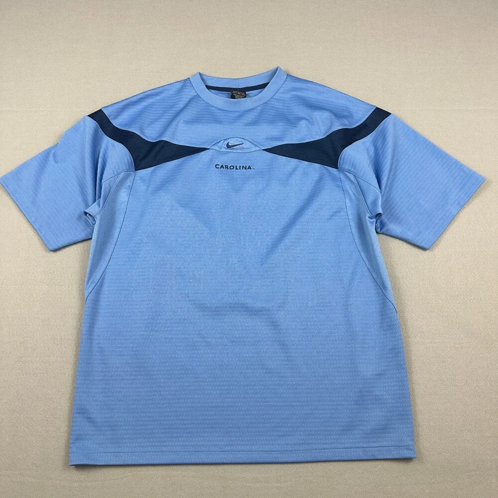 Vintage North Carolina Tar Heels Shirt Men Large Blue Nike Football 90s L